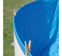 Gre Liner PVC impermeable piscina ovalada 610x375x120 cm Azul Overlap