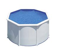 Gre Piscina de Acero Redonda Fidji Blanco con filtro arena 240x120 cm