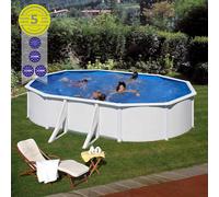 Gre Pools Piscina Fidji De Acero 500 x 300 x 120 cm White Steel