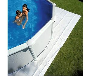 Gre Protección de suelo para piscinas (550 x 500 cm, Blanco)