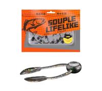 Greabuy 20 señuelos suaves para pesca en aguas dulces, Gogga flexible con imitación que mejora la tasa de capturas de agua dulce