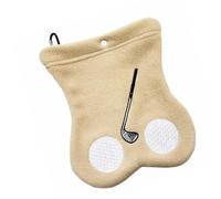 Greabuy Bolsa doble parcial de forro polar para golf con clip desmontable, 18,5 x 22 cm, capacidad para 8 globos y 12 blusas, bolsa de esfera de golf transportable para invierno