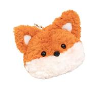 Greabuy Bolso bandolera de felpa con diseño de zorros para niñas, mochila de dibujos animados, mochila escolar con diseño de animales, Monedero, 30cm 12cm