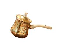 Greabuy Cafetera de grado profesional con mango ergonómico de madera, ideal para preparar y calentar sopa, mantequilla, ollas con mango de madera