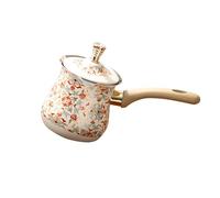 Greabuy Cafetera de grado profesional con mango ergonómico de madera, ideal para preparar y calentar sopa, mantequilla, ollas con mango de madera