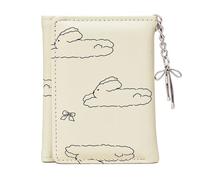 Greabuy Cartera única de poliuretano con lazos de dibujos animados y conejos, tarjetero, adecuada para mujeres y niñas que buscan estilos coreanos a la moda, Amarillo, Mass Beauty