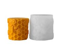 Greabuy Cilindro flexible de silicona para jabón artístico, diseño de panales