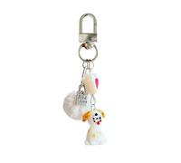 Greabuy Colorido llavero de resina para cachorros, ligero, resistente, sostenible, encantador, diseño de perro, accesorio para teléfono, llavero encantador para perros para amantes de las mascotas