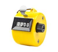 Greabuy Contador de números de 4 dígitos, contadores de clics de mano para entrenar, tejer mecánicos