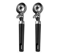 Greabuy Cuchara de helado con mango antideslizante de acero inoxidable, cuchara de sandía, bola de frutas, yogures, herramienta multifuncional, cucharas de postre multiusos