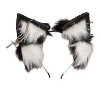 Greabuy Diademas de lobo de felpa con orejas de gato alternativas para festivales de moda para sesiones de fotos o casual