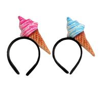 Greabuy Divertido tocado con forma de comida con patas de pollo, helado, diseño de verduras, accesorio elástico suave para el cabello para mujeres, hombres, niños, fiesta, comida, tocado