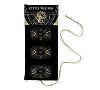 Greabuy Durabilidad bolsa de cartas de tarots de lino y poliéster con obras de arte brillantes, lavable, peso ligero para almacenamiento de herramientas de adivinación, sacos únicos de tarots