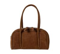 Greabuy Elegante bolso de mano inspirado en Corea, ligero, práctico bolso cruzado de gamuza para el trabajo diario esencial, Color castaño