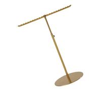 Greabuy Elegante soporte de metal para joyas, diseño desmontable, estantes ajustables para pendientes, pulseras, exhibición al por menor, altura ajustable