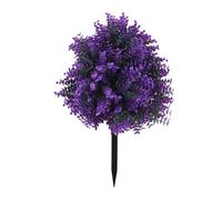 Greabuy Estaca verde artificial de 2 pies, follaje falso de bajo mantenimiento para uso al aire libre, seguro para niños y mascotas, decoración del hogar, jardín, estacas de decoración de jardín al