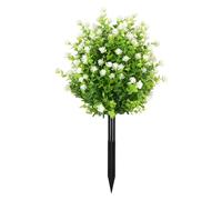 Greabuy Estaca verde artificial de 2 pies, follaje falso de bajo mantenimiento para uso al aire libre, seguro para niños y mascotas, decoración del hogar, jardín, estacas de decoración de jardín al