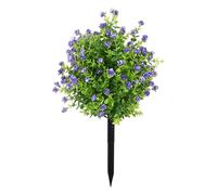 Greabuy Estaca verde artificial de 2 pies, follaje falso de bajo mantenimiento para uso al aire libre, seguro para niños y mascotas, decoración del hogar, jardín, estacas de decoración de jardín al