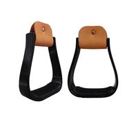 Greabuy Estribos ligeros para montar a caballo con alfombrilla de goma antideslizante para una conducción segura y cómoda, de aluminio, acolchada