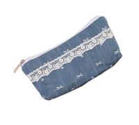 Greabuy Estuche de lona de gran capacidad con estampado floral para organizar suministros escolares, almacenamiento de suministros de examen
