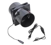 Greabuy Extractor de conducto de filtro de ventilador de escape, 12 cm, conducto en línea con controlador de velocidad para el hogar, ventilador en línea de velocidad ajustable