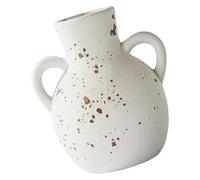 Greabuy Florero artístico de cerámica decorativo con doble asa para casas de campo, centro de mesa, decoración de flores secas