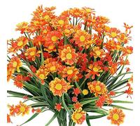 Greabuy Flores artificiales, margaritas resistentes a los rayos UV y no destiñen, para decoración del hogar, jardín al aire libre, margaritas falsas