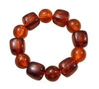 Greabuy Juego de joyas artesanales contemporáneas con cuentas artísticas, plan flexible para diferentes medidas de muñeca, elegante y simple brazalete elástico, One Size, como se describe