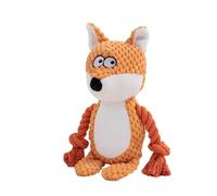 Greabuy Juguete masticable de peluche duradero para perros con ruido chirriante para un juego divertido y cuidado dental, fácil de limpiar a mano, juguete para aliviar el aburrimiento del perro