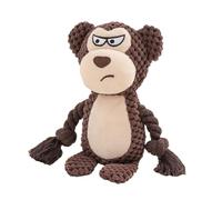 Greabuy Juguete masticable de peluche duradero para perros con ruido chirriante para un juego divertido y cuidado dental, fácil de limpiar a mano, juguete para aliviar el aburrimiento del perro
