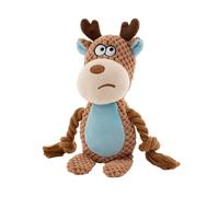 Greabuy Juguete masticable de peluche duradero para perros con ruido chirriante para un juego divertido y cuidado dental, fácil de limpiar a mano, juguete para aliviar el aburrimiento del perro