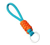 Greabuy Llaveros para mujer, llavero creativo con cordón elegante, correa de cuerda de nudo perdido, cordón de muñeca adecuado para funda de teléfono, azul