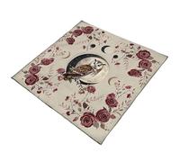 Greabuy Mantel cuadrado para decoración de juegos, lecturas de tarot, brujería, adivinación, mantel multifunción de tarots, cubierta de mesa de terciopelo