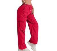 Greabuy Overol de pierna ancha de cintura alta para mujer con bolsillos. Pantalones de senderismo sueltos para comodidad al aire libre. El color real del artículo puede ser un poco diferente al de la