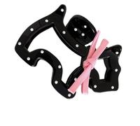 Greabuy Pinza para el pelo con lazos de lunares para mujer, pinza de acrílico antideslizante, pasadores de moda para medio recogido o cola de caballo seguro