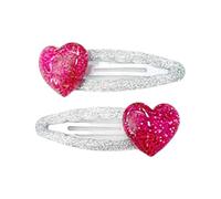 Greabuy Pinza para el pelo para niñas con purpurina para mujeres y niños, tocado adorkable, pasadores en forma de corazón, dulces años 2000 para niñas