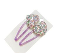 Greabuy Pinza para el pelo para niñas con purpurina para mujeres y niños, tocado adorkable, pasadores en forma de corazón, dulces años 2000 para niñas