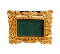 Greabuy Práctico soporte de resina para almacenamiento de anillos y collares con diseño vintage y bandeja de exhibición de anillos de concepto abierto fácil de ver