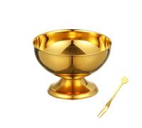 Greabuy Recipiente de acero inoxidable para servir postres para helados, ensaladas y más resistente, fácil de mantener, portátil, herramienta portátil para helados