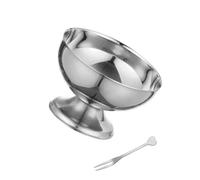 Greabuy Recipiente de acero inoxidable para servir postres para helados, ensaladas y más resistente, fácil de mantener, portátil, herramienta portátil para helados