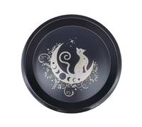 Greabuy Ritual Tray - Bandeja para altares, soporte de acero al carbono, bandeja redonda para decoración del hogar, candelabro, tarot, candelabro, soporte decorativo para tés