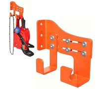 Greabuy Soporte de pared para motosierra que ahorra espacio, soportes modificables, fuerte almacenamiento seguro contra la derrota de sustancias, soporte de hierro para garaje