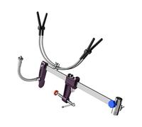 Greabuy Soporte modificable para caña de pescar que resalta doble manera para posicionamiento horizontal y vertical con fuerte construcción de metal para uso permanente en exteriores