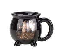 Greabuy Taza de café con forma de caldero de bruja con temática de Halloween, taza de resinas, contenedor de bebidas, té creativo, amantes de la leche caliente, café y chocolate caliente