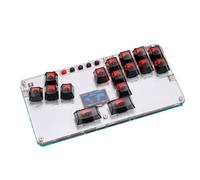 Greabuy Teclado para juegos de 16 teclas, controlador de todos los botones para PC Arcades Stick con arcadas de luz