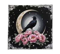 Greabuy Tela polar de tarots de 50 x 50 cm, 60 x 60 cm, 75 x 75 cm, alfombrilla de adivinación suave con patrón místico, adecuada para lecturas psíquicas, resistente a los arañazos