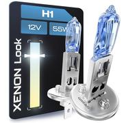 Gread - Bombillas H1 55W 12V Luces Para Faros Delanteros, Super Blanco Lámpara Halógena Auto Lámpara 8500K, larga vida Paquete de 2