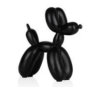 Greafy Escultura Decorativa de Perro con Globo - Figura Moderna Nórdica Negra de Resina - Decoración de Sala de Estar - Regalo para Dormitorio