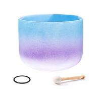 GREALY Cuenco de Cristal Esmerilado de Cuarzo for Cantar C/D/E/F/G/A/B Note, for curación de Sonido, Terapia de baño, meditación, Instrumento de Yoga Zen (Size : 8" G Note)