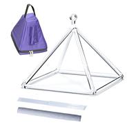 GREALY Instrumento Musical de curación de pirámide de Canto de Cristal de Cuarzo Transparente for Accesorios de meditación de curación de Sonido (Size : 6"+Bag)
